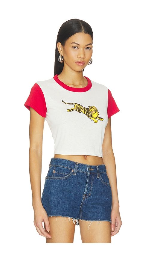 Jumping Tiger Cropped T-shirt in White. - size L (also in S, XS) - Kenzo - Modalova