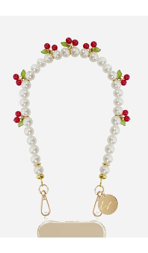 Cherry Iphone Case Chain in White - La Coque Francaise - Modalova