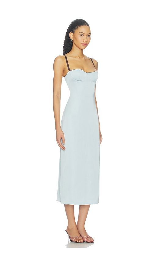 Emery Midi Dress in Baby Blue. - size L (also in M, S) - L'Academie - Modalova