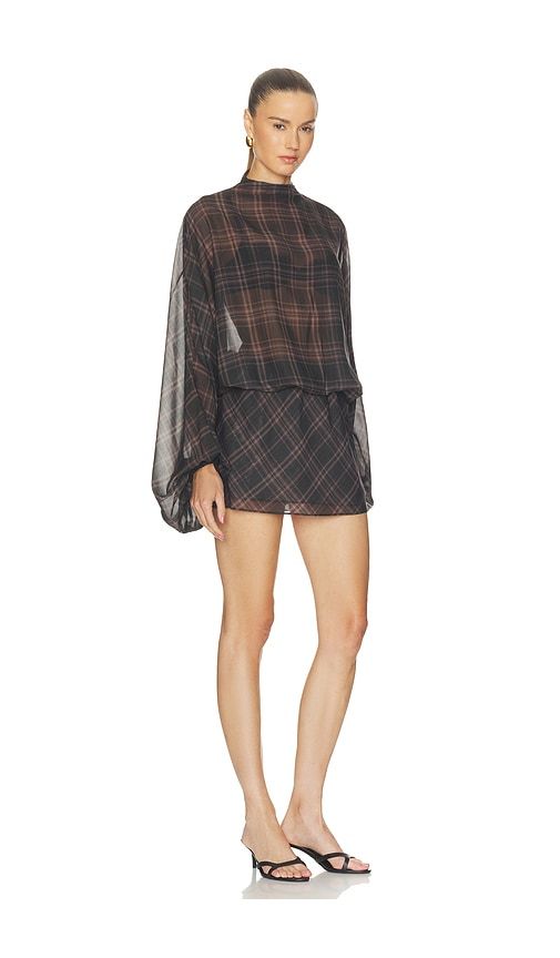 Albany Mini Dress in Brown. - size L (also in M, S) - L'Academie - Modalova