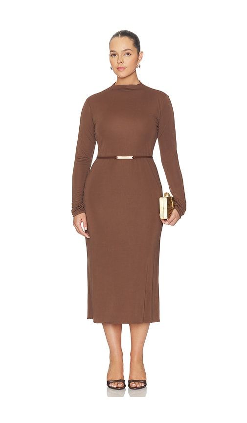 Lune Midi Dress in Chocolate. - size S (also in M) - L'Academie - Modalova