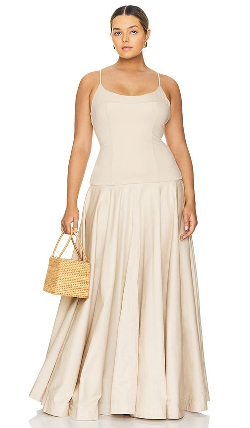 Laure Maxi Dress in Beige. - size M (also in L, XL) - L'Academie - Modalova