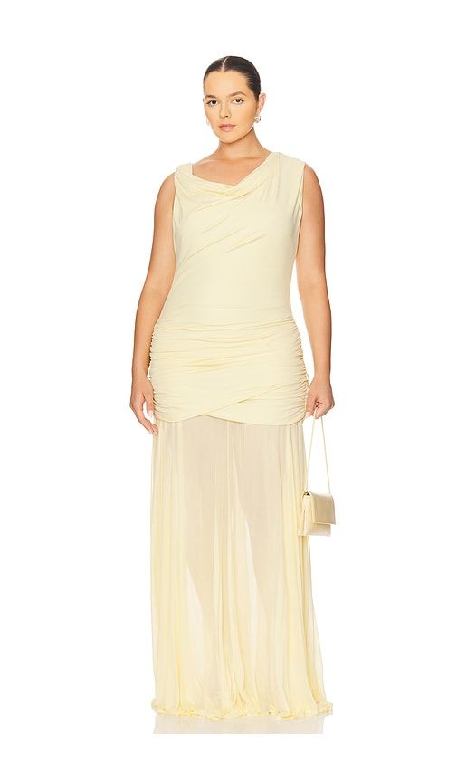 Tine Gown in Lemon. - size L (also in M, S, XL) - L'Academie - Modalova