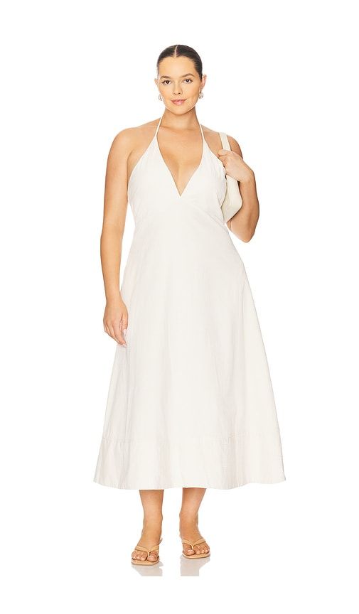 Emi Midi Dress in Beige. - size L (also in M, XL) - L'Academie - Modalova