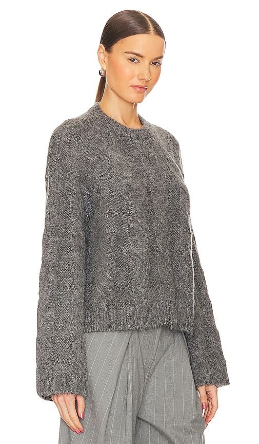 Adria Cable Sweater in Charcoal. - size S (also in XS) - L'Academie - Modalova