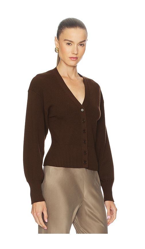 Monnie Knit Cardigan in Chocolate. - size M (also in S) - L'Academie - Modalova