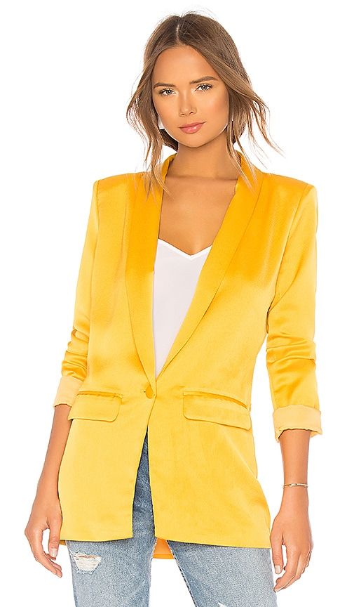 The Fleur Blazer in Mustard. - size L (also in M, S, XS, XXS) - L'Academie - Modalova
