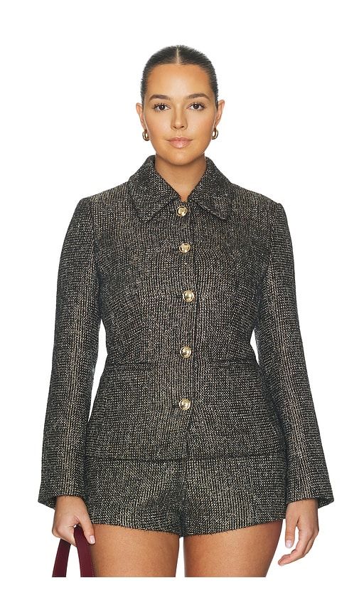 Rita Jacket in Black,Gold. - size M (also in XS, XXS) - L'Academie - Modalova