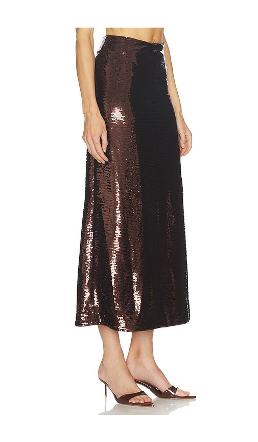 Veleda Sequin Maxi Skirt in Brown. - size M (also in S, XS, XXS) - L'Academie - Modalova