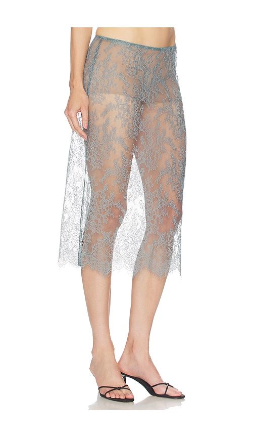 Mimi Midi Skirt in Blue. - size L (also in M, S, XL) - L'Academie - Modalova