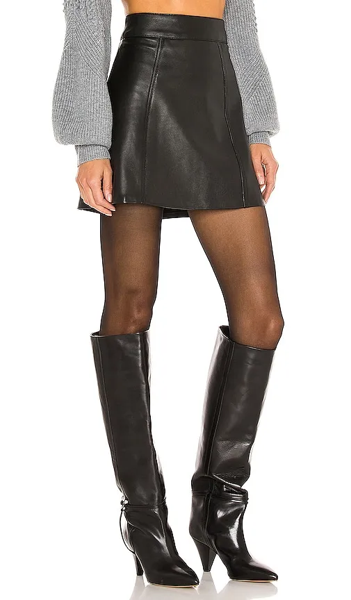 Laurel Leather Mini Skirt in . - size S (also in L, M, XS, XXS) - L'Academie - Modalova