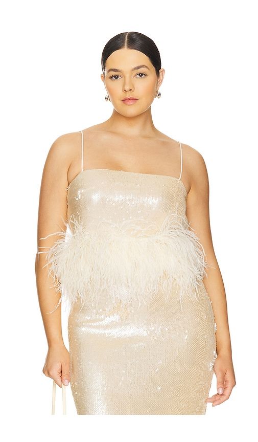 Ceci Sequin Cami in Nude. - size M (also in S, XL, XS) - L'Academie - Modalova