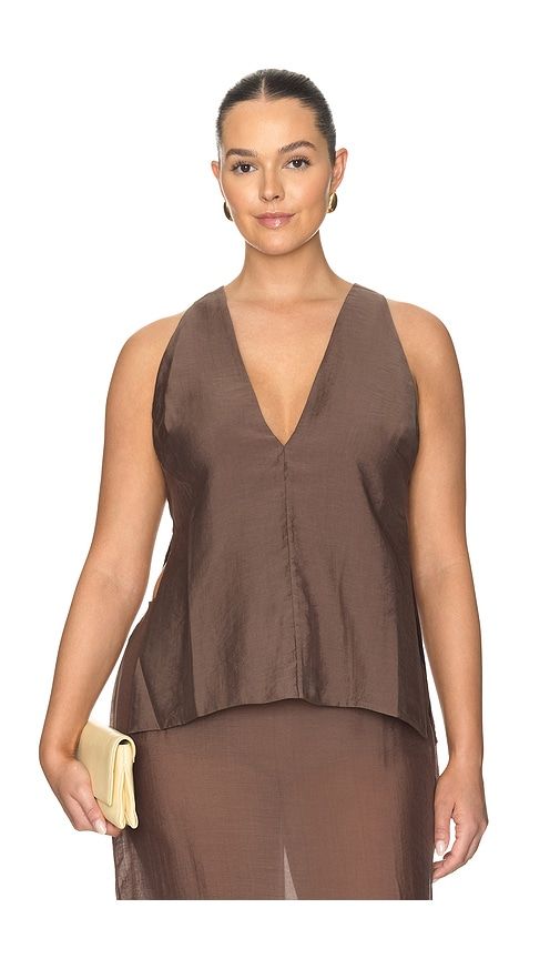 Cecille Top in Brown. - size L (also in M, S, XS) - L'Academie - Modalova