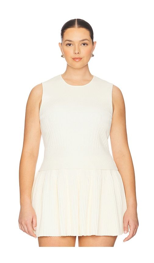 Dania Knit Top in Cream. - size L (also in M, XL) - L'Academie - Modalova