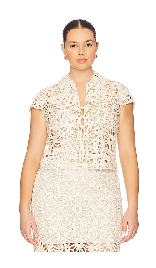 Shay Top in Cream. - size L (also in M, S, XL) - L'Academie - Modalova