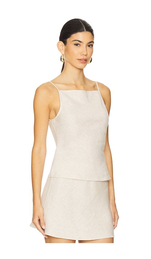 Eula Linen Top in Beige. - size L (also in M, XL) - L'Academie - Modalova