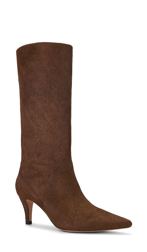 Pony Hair Mid Calf Boot in Brown. - size 40 (also in 41) - Lola Cruz - Modalova