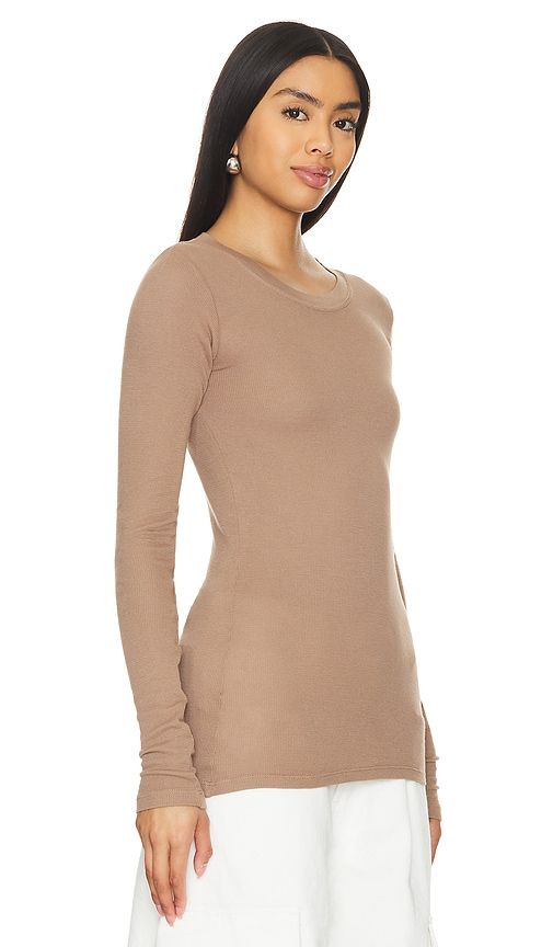Long Sleeve Thermal Tee in Brown. - size M (also in L, S, XL, XS) - LA Made - Modalova
