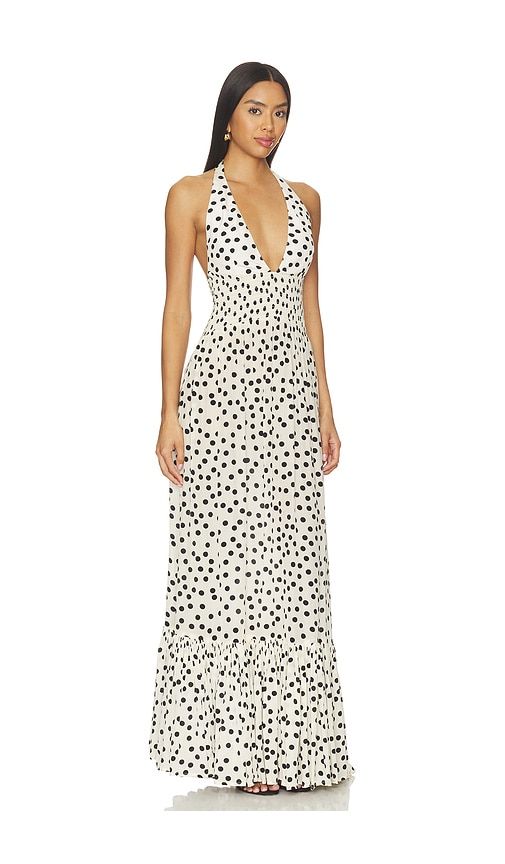 Ari Halter Maxi Dress in White. - size L (also in M, S, XL, XS) - Leslie Amon - Modalova
