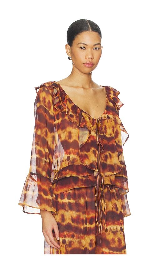 Olivia Top in Brown. - size L (also in M, S, XS) - Leslie Amon - Modalova