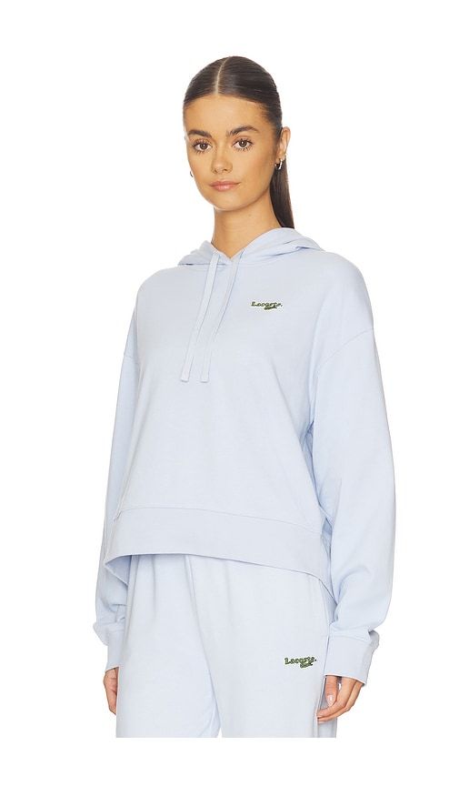 Oversize Fit Molleton Hoodie in Baby Blue. - size 36 (also in 38) - Lacoste - Modalova