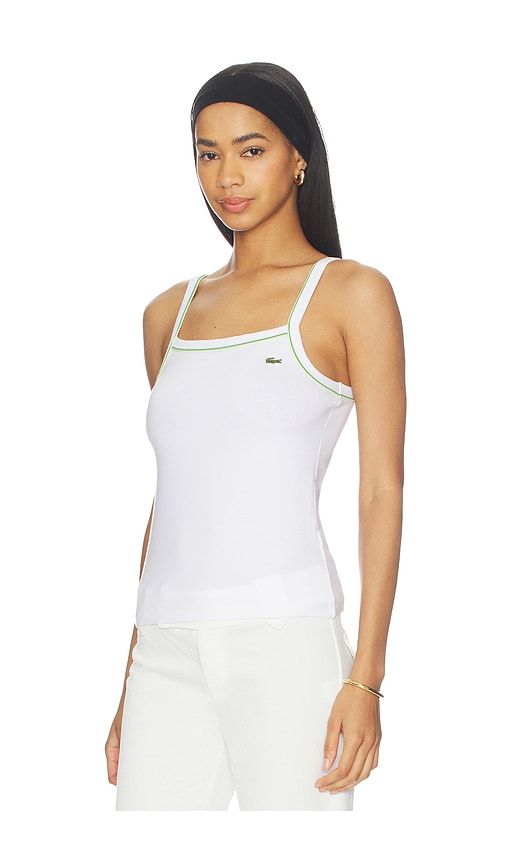 Jersey Tank in White. - size 42 (also in 44) - Lacoste - Modalova
