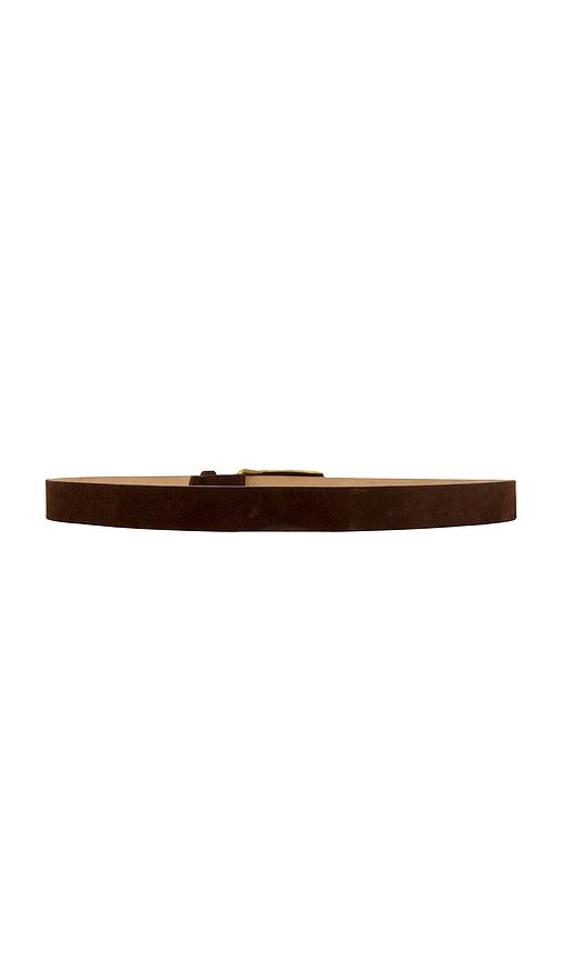 Machado Ribbed Domed Belt in Chocolate. - size L (also in M, S, XS) - L'AGENCE - Modalova