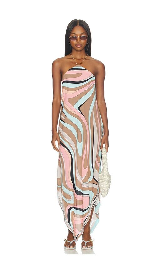 Elise Midi Dress in Pink. - size L (also in M, S) - L'AGENCE - Modalova