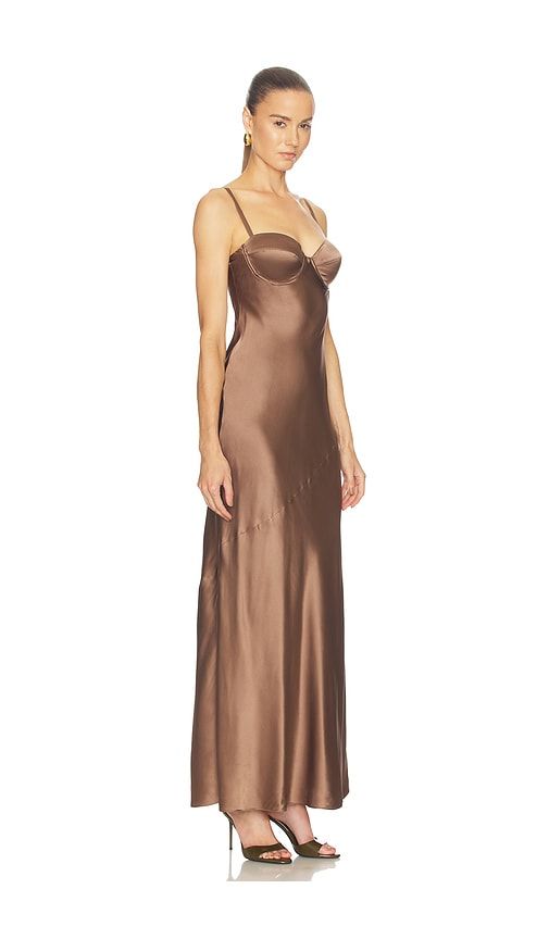 Sayla Bias Cut Maxi Dress in Taupe. - size 0 (also in 2, 4, 6) - L'AGENCE - Modalova