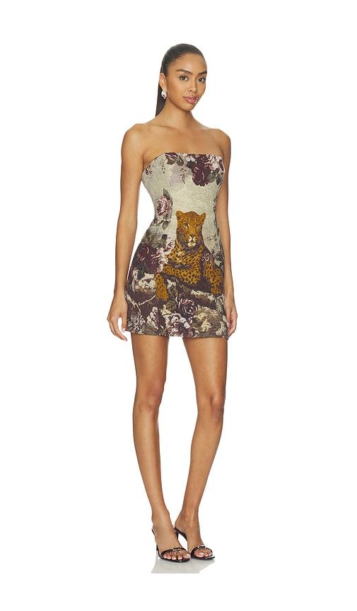 Tapestry Mini Dress in Brown. - size 2 (also in 4, 6, 8) - L'AGENCE - Modalova