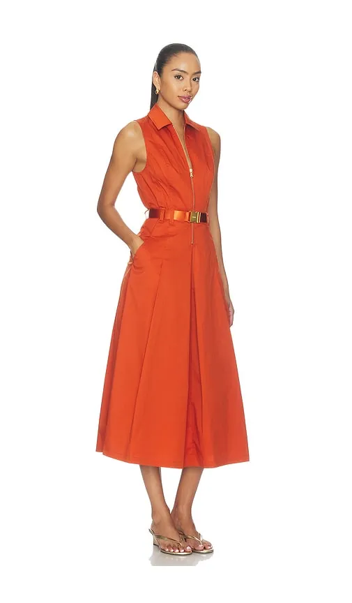 Kolton Midi Dress in Orange. - size 0 (also in 4, 6) - L'AGENCE - Modalova