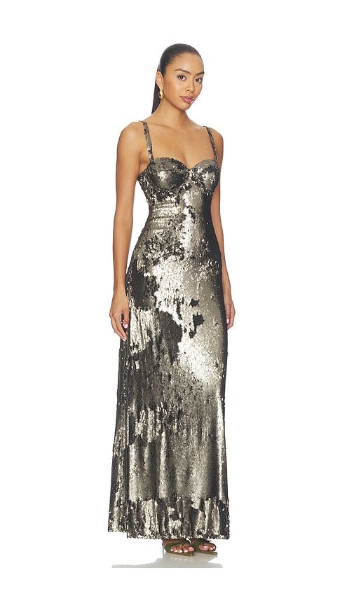 Sayla Bias Cut Maxi Dress in Olive. - size 0 (also in 12, 2, 4) - L'AGENCE - Modalova