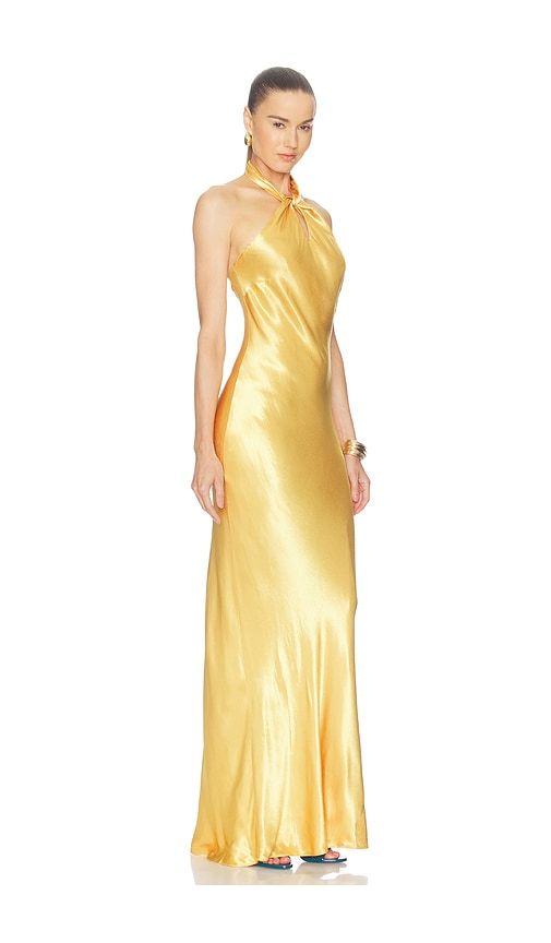 Saphara Halter Gown in Yellow. - size 10 (also in 12, 2, 4) - L'AGENCE - Modalova