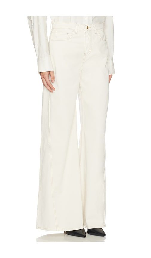 Beau High Rise T-seam Wide Leg Jean in White. - size 28 (also in 29) - L'AGENCE - Modalova