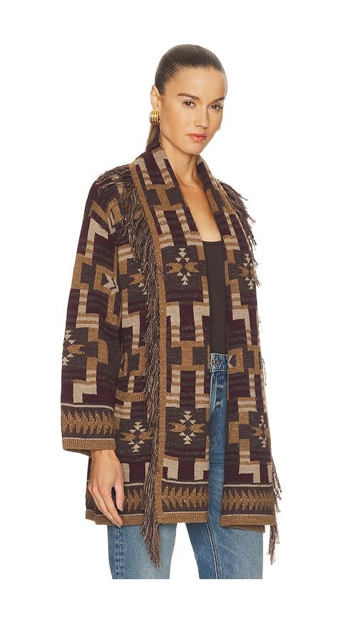 Jair Jacquard Cardigan in Brown. - size M (also in S) - L'AGENCE - Modalova
