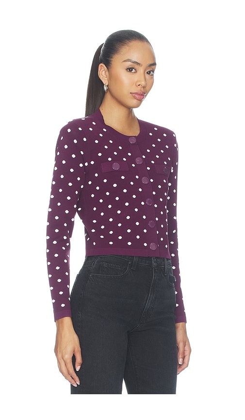 Kota Jacquard Cardigan in Purple. - size L (also in M, S, XS) - L'AGENCE - Modalova