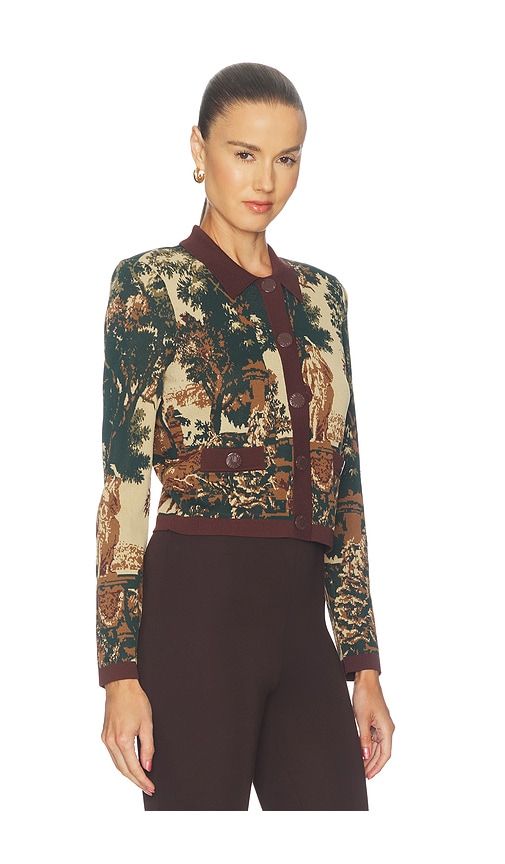 Osiris Jacquard Collared Cardi in Multi. - size L (also in M, S, XS, XXS) - L'AGENCE - Modalova