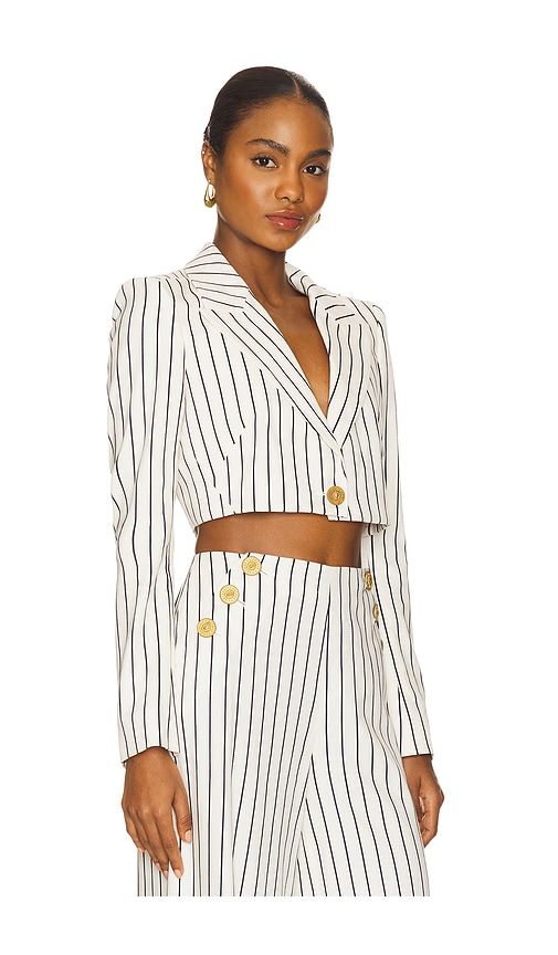 Izzie Cropped Blazer in White. - size 00 (also in 4) - L'AGENCE - Modalova