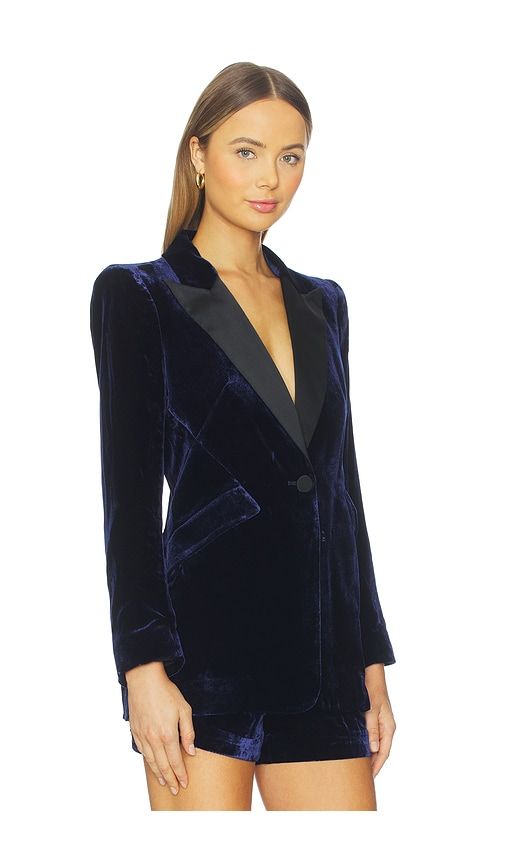 Sheila Structured Tux Blazer in Navy. - size 10 (also in 4) - L'AGENCE - Modalova