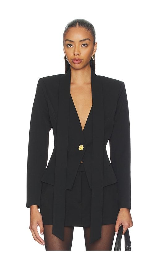 Romy Tie Neck Blazer in . - size 0 (also in 00, 2, 4) - L'AGENCE - Modalova