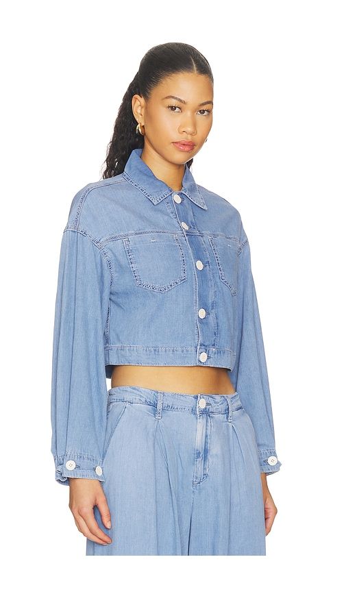 Gaines Balloon Sleeve Jacket in Blue. - size L (also in M, S, XL, XS) - L'AGENCE - Modalova