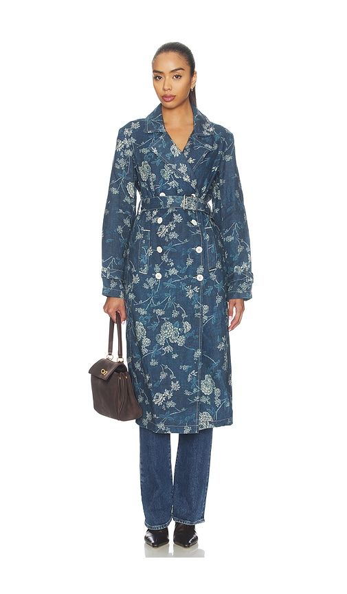 Bradley Linen Trench in Navy. - size L (also in M, XL, XS, XXS) - L'AGENCE - Modalova