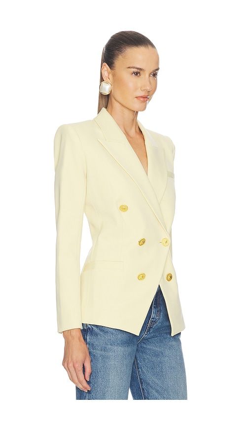 Kyomi Double Breasted Blazer in Lemon. - size 2 (also in 4, 6, 8) - L'AGENCE - Modalova