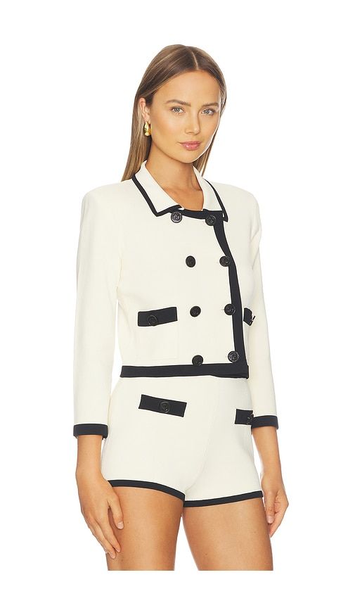 Janu Trim Knit Jacket in White,. - size L (also in M, S) - L'AGENCE - Modalova