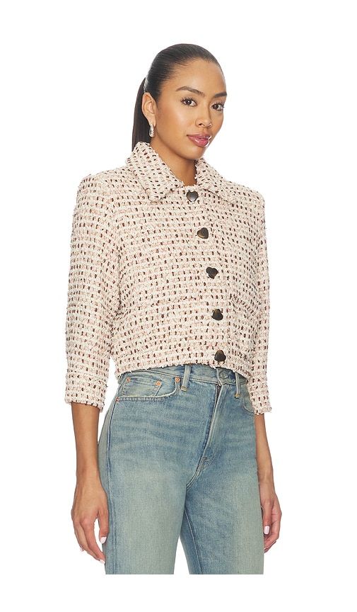 Jia Crop 3/4 Sleeve Jacket in Multi. - size 0 (also in 2, 4, 6) - L'AGENCE - Modalova