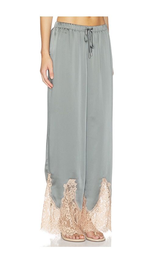 Mirel Lace Trim Drawstring Pant in Olive. - size L (also in M, S) - L'AGENCE - Modalova