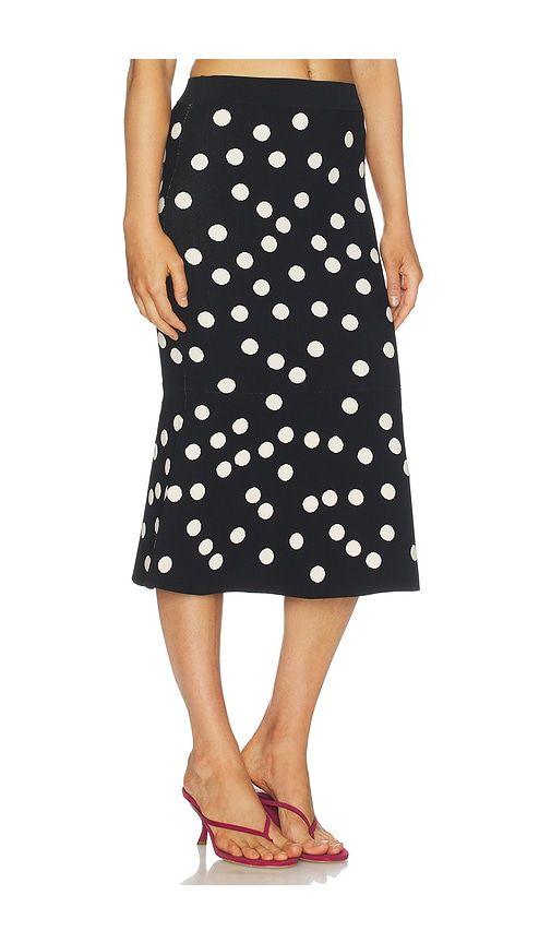 Mae Polka Dot Flare Skirt in ,White. - size M (also in S) - L'AGENCE - Modalova