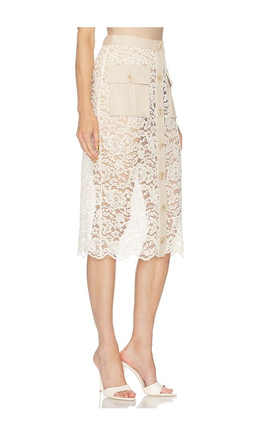 Shae Below Knee Skirt in Cream. - size 10 (also in 12, 4, 6, 8) - L'AGENCE - Modalova