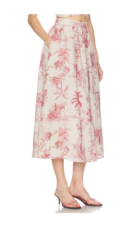 Seina Midi Skirt in Pink. - size 00 (also in 10, 12, 2, 4, 6) - L'AGENCE - Modalova