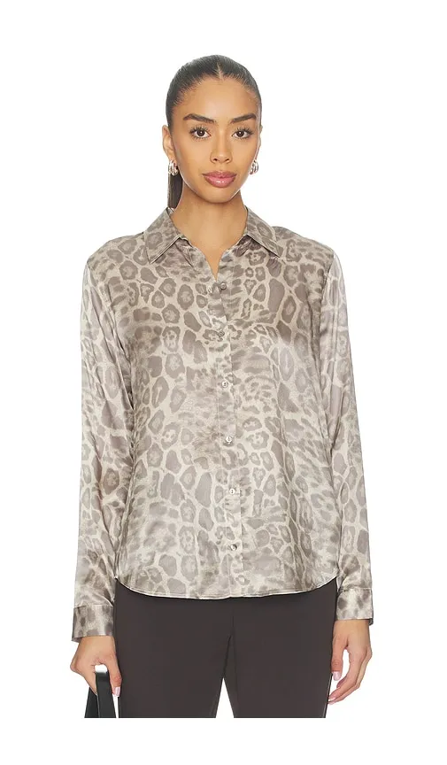 Tyler Long Sleeve Blouse in Light Grey. - size S (also in XS) - L'AGENCE - Modalova